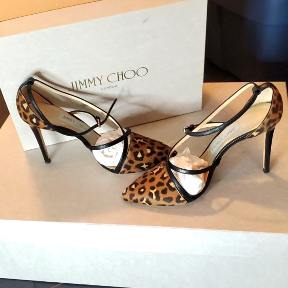 Jimmy Choo leopard print heels
